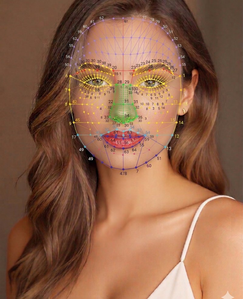AI face landmark detection preview